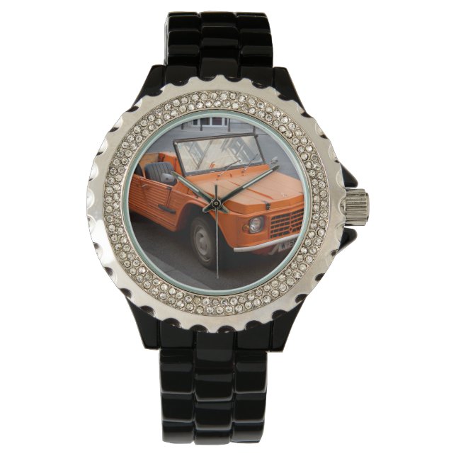 Orange Citroen Mehari Armbanduhr (Vorderseite)