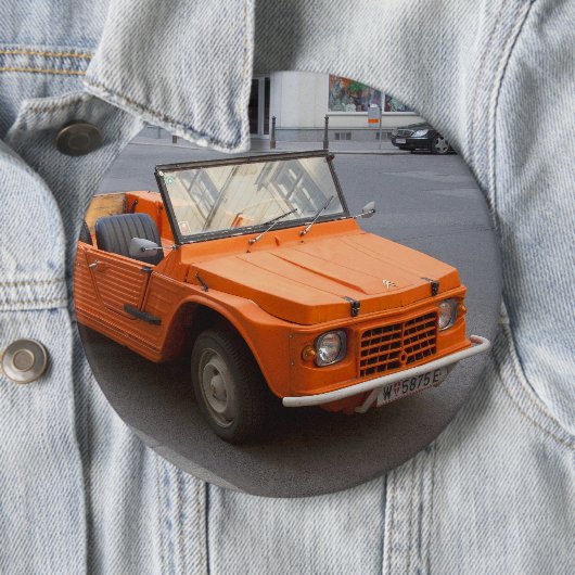 Orange Citroën Mehari Button (Beispiel)