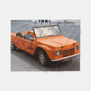 Orange Citroen Mehari Fleecedecke