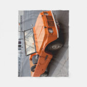 Orange Citroen Mehari Fleecedecke (Vorderseite)