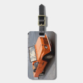 Orange Citroen Mehari Gepäckanhänger (Vorderseite vertikal)