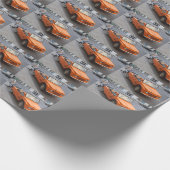 Orange Citroen Mehari Geschenkpapier (Ecke)