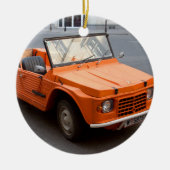 Orange Citroen Mehari Keramik Ornament (Vorne)