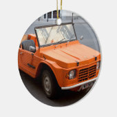 Orange Citroen Mehari Keramik Ornament (Links)