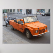 Orange Citroën Mehari Poster (Vorne)