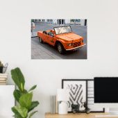 Orange Citroen Mehari Poster (Heimbüro)