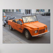 Orange Citroen Mehari Poster (Vorne)