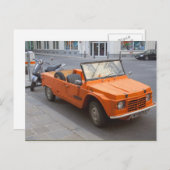 Orange Citroën Mehari Postkarte (Vorne/Hinten)