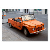 Orange Citroen Mehari Tischnummer (Vorderseite)