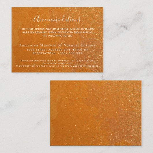 Orange Citrus Aquarellwohnung Begleitkarte (Vorne/Hinten)