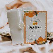 Orange Citrus Baby Dusche Einladung