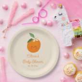 Orange Citrus Baby Dusche Pappteller (Party)