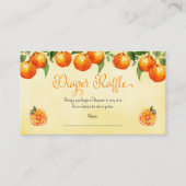Orange Citrus Baby Duwer Frucht Windel Raffel Begleitkarte (Vorderseite)