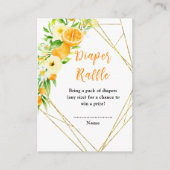 Orange Citrus Baby Duwer Windelwanne Begleitkarte (Vorderseite)