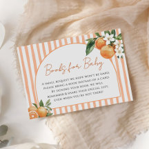 Orange Citrus Baby Shower Bücher für Baby