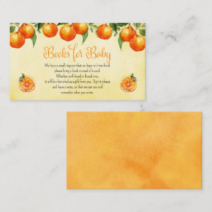 Orange Citrus Baby Shower Fruchtbücher für Baby Begleitkarte