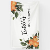 Orange Citrus Babydusche Hintergrund Kleine Süsse Banner (Vertikal)