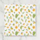 Orange Citrus Birthday Party Danke Geschenkanhänger (Rückseite)