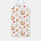 Orange Citrus Botanical | Babydusche Vielen Dank Geschenkanhänger (Rückseite)