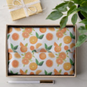 Orange Citrus Botanisches Muster Seidenpapier (Geschenk)