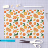 Orange Citrus Botanisches Muster Seidenpapier (Handwerk)
