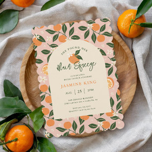 Orange Citrus Brautparty Einladung