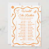 Orange Citrus Brautparty würde eher Karte (Vorderseite)