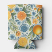 Orange Citrus Elegantes Brautparty Dosenkühler (Rückseite)