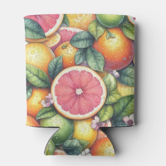 Orange Citrus Elegantes Brautparty Dosenkühler (Rückseite)