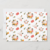 Orange Citrus Floral Botanical | Windelrumpf Einladung (Rückseite)