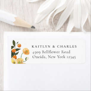 Orange Citrus Floral Watercolor