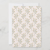 Orange Citrus Floral Wedding Einladung (Rückseite)