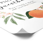 Orange Citrus Foto Guestbook-Zeichen Poster (Ecke)