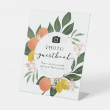 Orange Citrus Foto Guestbook-Zeichen
