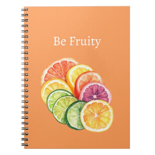 Orange Citrus Frucht Fruity Notizblock (Vorderseite)