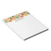 Orange Citrus Frucht Retro Gemusterte Grenze Notizblock (angewinkelt)