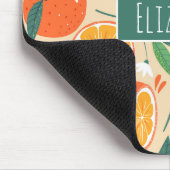Orange Citrus Frucht Retro Muster Mousepad (Ecke)