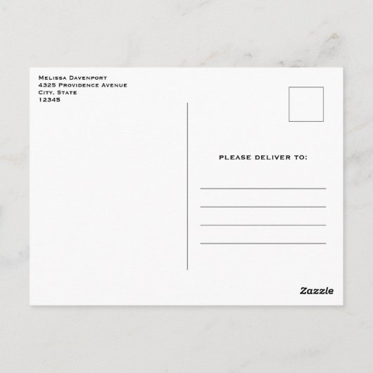 Orange Citrus Frucht Retro Muster Postkarte (Rückseite)