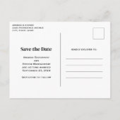 Orange Citrus Frucht Retro Muster Save the Date Einladungspostkarte (Rückseite)