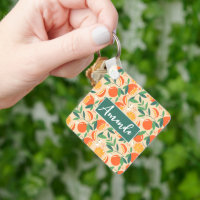 Orange Citrus Frucht Retro Muster