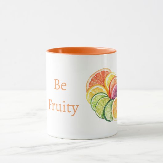 Orange Citrus Frucht Sei Fruchtig Tasse (Zentrum)