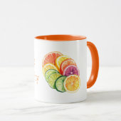 Orange Citrus Frucht Sei Fruchtig Tasse (VorderseiteRechts)