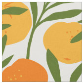 Orange Citrus Fruchtmuster Stoff (Nahaufnahme)