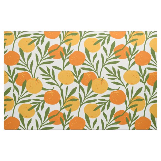 Orange Citrus Fruchtmuster Stoff (Fat Quarter (45,7 x 55,9 cm))