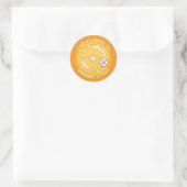 Orange Citrus Fruit Food Allergity Awareness Runder Aufkleber (Tasche)