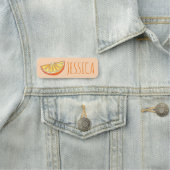 Orange Citrus Fruit Slice Diner Restaurant Namensschild (Beispiel)