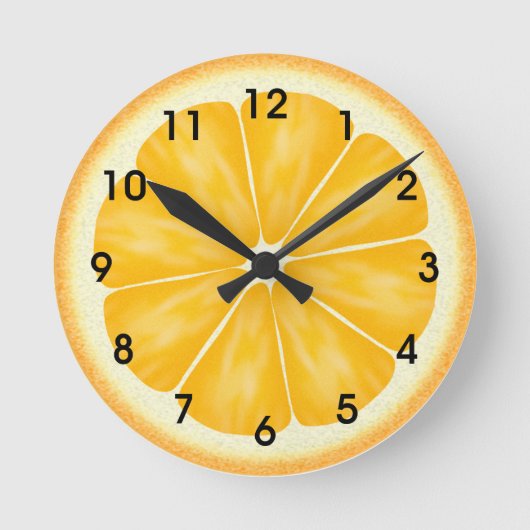 Orange Citrus Fruit Slice Runde Wanduhr (Vorderseite)