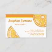 Orange Citrus Fruit Slices Dietitian Nutritionist Visitenkarte (Vorderseite)