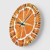 Orange Citrus Fruit Slices Große Wanduhr (Winkel)