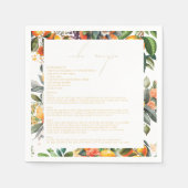 Orange Citrus Fruit Wedding Cake Rezept Serviette (Vorderseite)